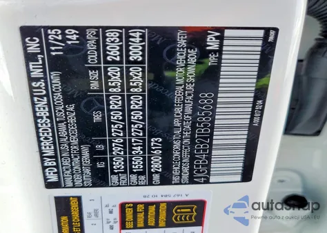 2026 Mercedes-Benz Gle 350 z USA, uszkodzony, nr VIN 4JGFB4EB2TB585688